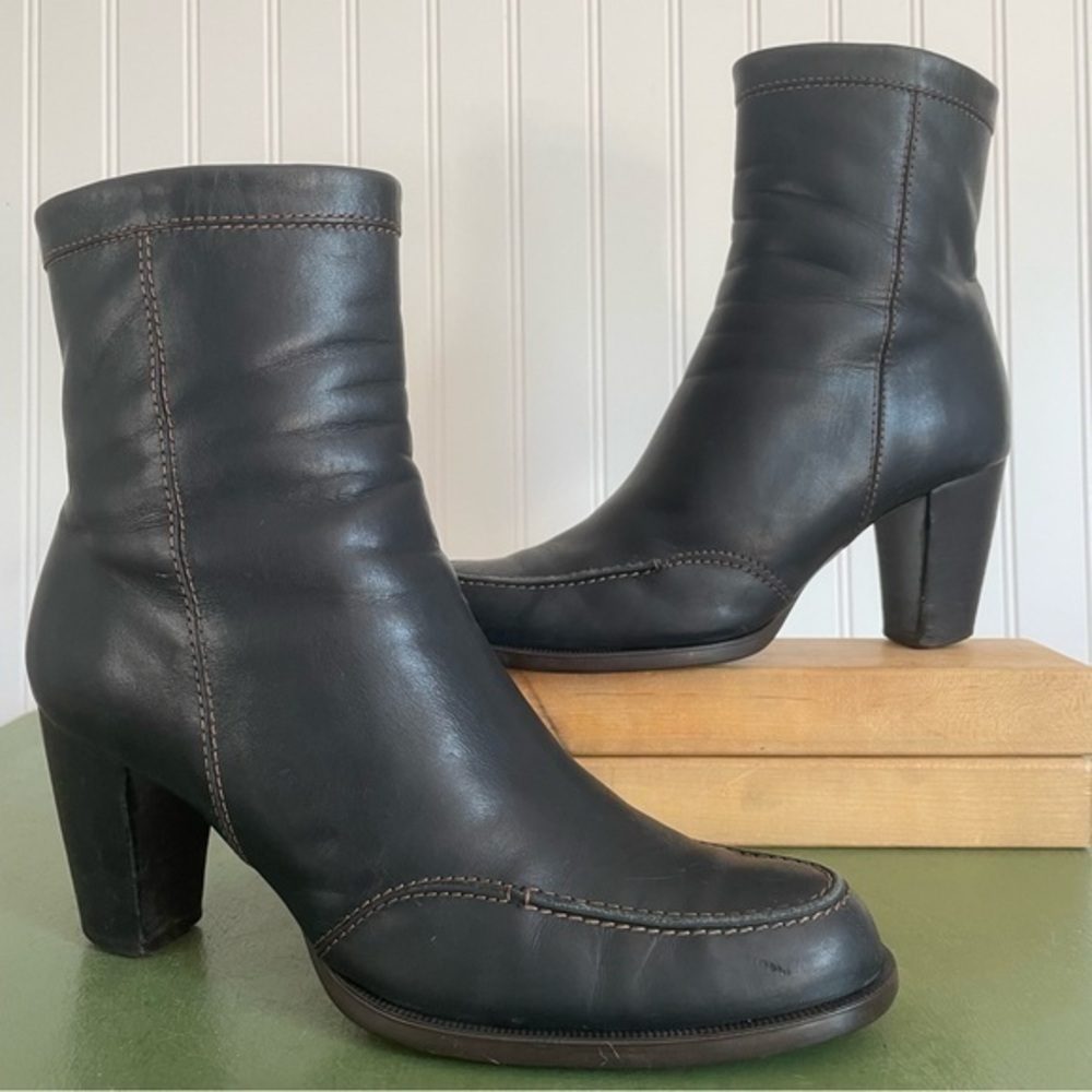 Hogan Mid Calf Moc-Sewn Boots in Black Italian Leather *Italy*